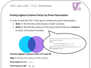 HCF and LCM using Prime Factorization